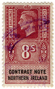 (19) 8/- Claret & Black (1948)
