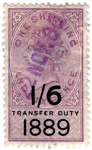 (12) 1/6d Lilac & Black