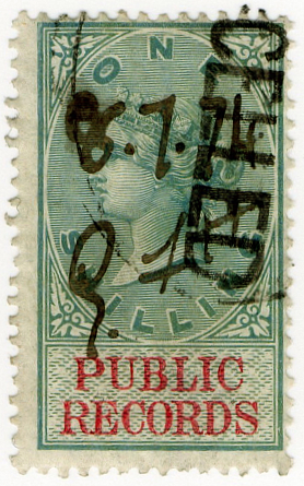(13) 1/- Green & Carmine (1873)
