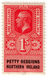 (02) 1/- Carmine & Black (1921)