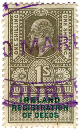 (un) 1/- Olive Green & Green (1909?)