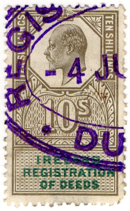 (un) 10/- Olive Green & Green (1909?)