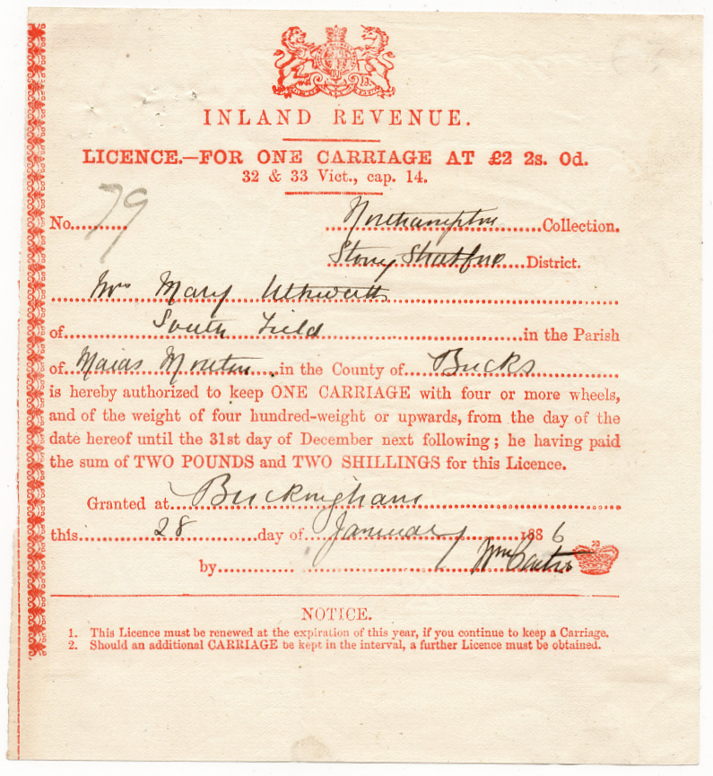 Carriage Licence