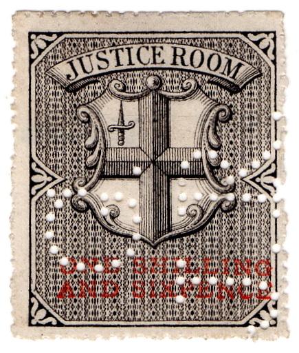 (03) 1/6d Black & Scarlet (1871)