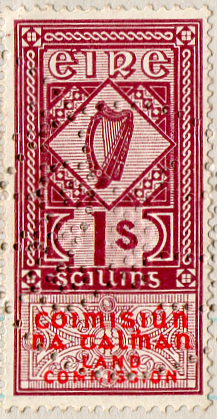 (35) 1/- Purple & Red (1945)