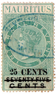 (58a) 25c Overprint (1885)