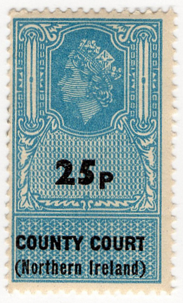 (un) 25p Blue & Black (1971)