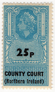 (un) 25p Blue & Black (1971)