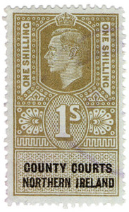 (14) 1/- Olive & Black (1949)