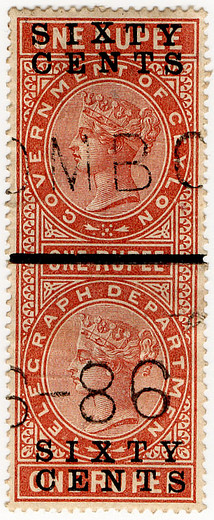 60 Cents Overprint