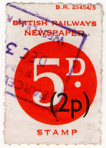 5d Newspaper Parcel (decimal overprint)