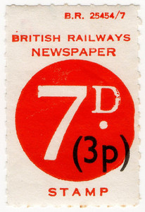 7d Newspaper Parcel (decimal overprint)