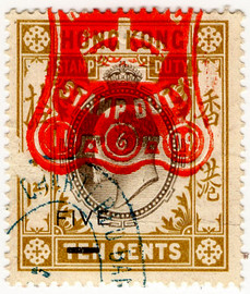 (101a) 5c Overprint (1908)