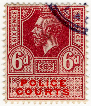 (24) 6d Claret & Scarlet (1921)