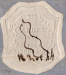 (09) 10/- Embossed on White Paper (1856)
