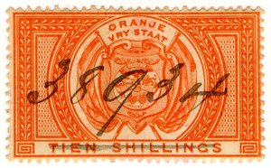 (74) 10/- Orange (1878)