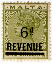 (11) 6d on 1/- Green (1901)