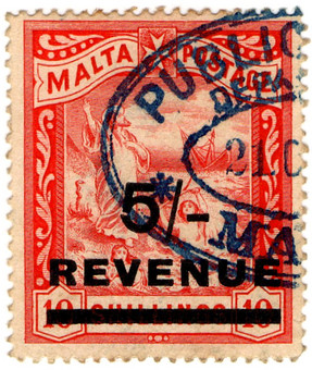 (27) 5/- on 10/- Red (1908)