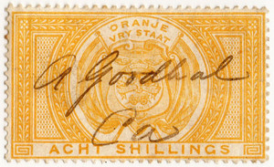 (72) 8/- Yellow (1878)