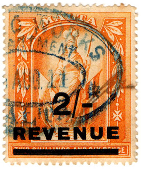 (25) 2/- on 2/6d Orange (1908)