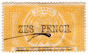 (82) 6d on 8/- Yellow (1886)
