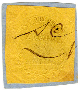 (36) 10/- Embossed on Yellow Paper (1871)