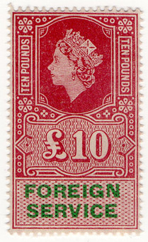 (34) £10 Claret & Green (1959)