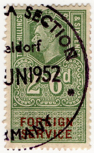 (04) 2/6d Green & Brown (1951)