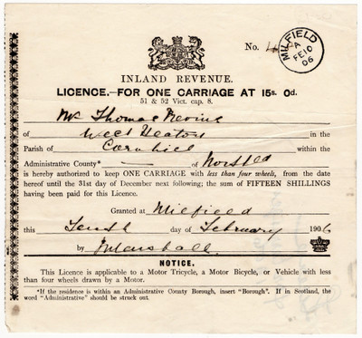 Carriage Licence